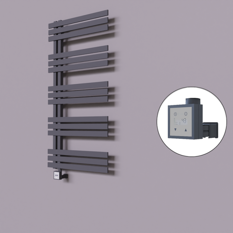 Thames Dekoratif Elektrikli Havlupan 500x1200 Koyu Antrasit (KTX3 Termostat) 600W - 1THA05001200B6TE7060