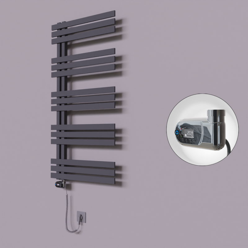 Thames Dekoratif Elektrikli Havlupan 500x1200 Koyu Antrasit (Thesis Termostat) 600W - 1THA05001200B6TE2060