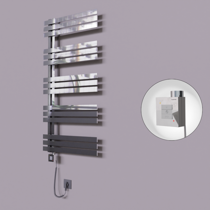 Thames Dekoratif Elektrikli Havlupan 500x1200 Krom (KTX1 Termostat) 300W Spiral Kablolu - 1THA05001200K1PEB030-K