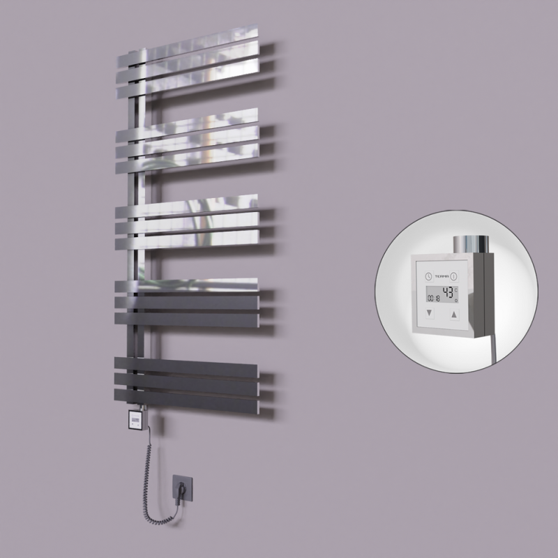 Thames Dekoratif Elektrikli Havlupan 500x1200 Krom (KTX3 Termostat) 300W Spiral Kablolu - 1THA05001200K1PE7030-K