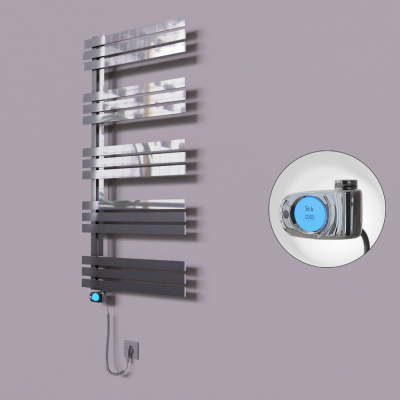 Radiva - Thames Dekoratif Elektrikli Havlupan 500x1200 Krom (Musa Termostat) 300W