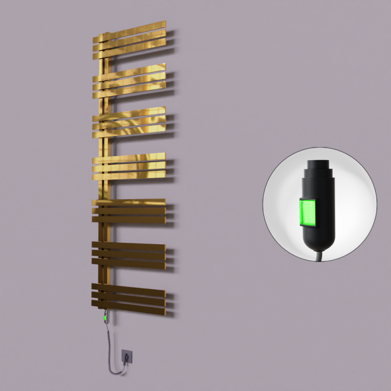 Thames Dekoratif Elektrikli Havlupan 500x1800 Altın (On/Off Düğmeli) 600W - 1THA05001800K2PE1060