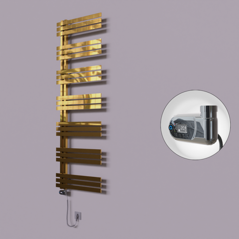 Thames Dekoratif Elektrikli Havlupan 500x1800 Altın (Thesis Termostat) 600W - 1THA05001800K2PE2060