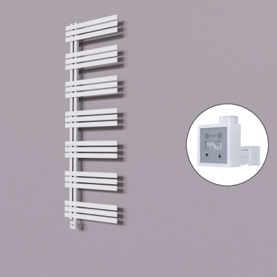 Radiva - Thames Dekoratif Elektrikli Havlupan 500x1800 Beyaz (KTX3 Termostat) 1000W (1)
