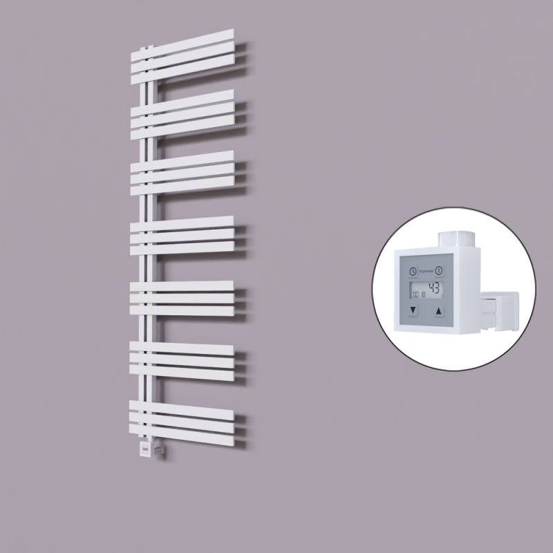 Thames Dekoratif Elektrikli Havlupan 500x1800 Beyaz (KTX3 Termostat) 1000W - 1THA05001800B1TE7100