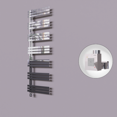 Radiva - Thames Dekoratif Elektrikli Havlupan 500x1800 Krom (KTX1 Termostat) 600W