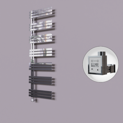Radiva - Thames Dekoratif Elektrikli Havlupan 500x1800 Krom (KTX3 Termostat) 600W