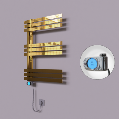 Radiva - Thames Dekoratif Elektrikli Havlupan 500x800 Altın (Musa Termostat) 200W