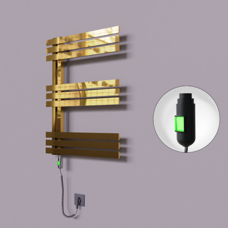 Thames Dekoratif Elektrikli Havlupan 500x800 Altın (On/Off Düğmeli) 200W - 1THA05000800K2PE1020