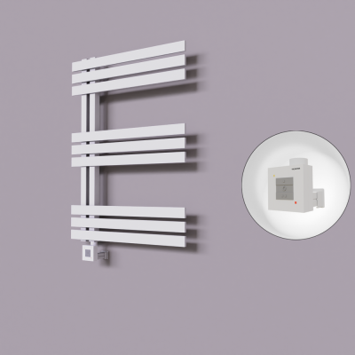 Radiva - Thames Dekoratif Elektrikli Havlupan 500x800 Beyaz (KTX1 Termostat) 300W