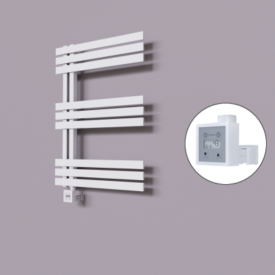 Radiva - Thames Dekoratif Elektrikli Havlupan 500x800 Beyaz (KTX3 Termostat) 300W