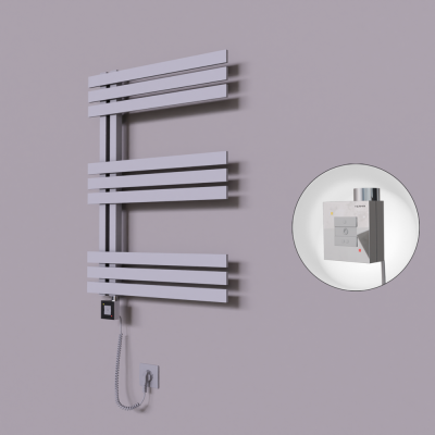 Radiva - Thames Dekoratif Elektrikli Havlupan 500x800 Gri (KTX1 Termostat) 300W Spiral Kablolu (1)