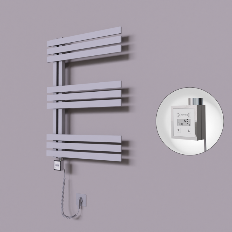 Thames Dekoratif Elektrikli Havlupan 500x800 Gri (KTX3 Termostat) 300W Spiral Kablolu - 1THA05000800B4TE7030-K