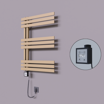 Radiva - Thames Dekoratif Elektrikli Havlupan 500x800 Kapuçino (KTX3 Termostat) 300W Spiral Kablolu