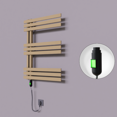 Radiva - Thames Dekoratif Elektrikli Havlupan 500x800 Kapuçino (On/Off Düğmeli) 300W (1)