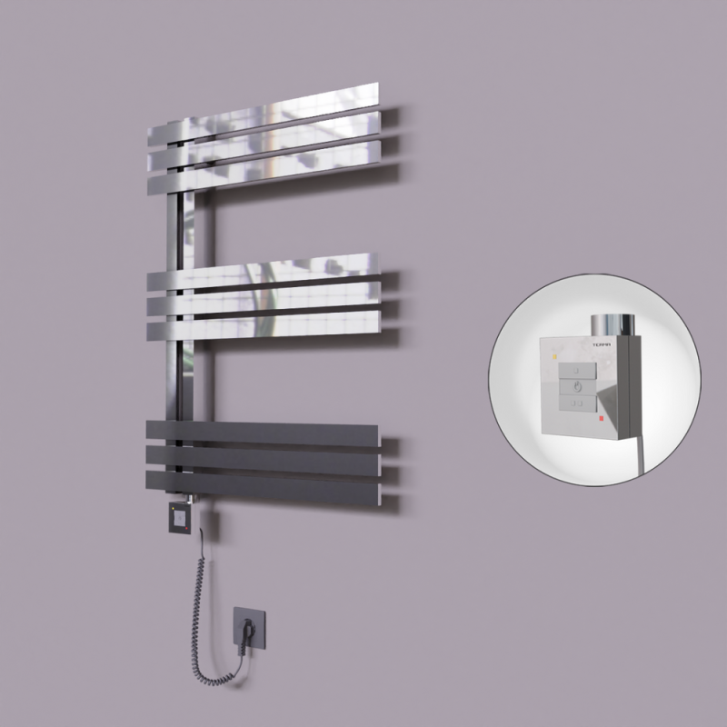 Thames Dekoratif Elektrikli Havlupan 500x800 Krom (KTX1 Termostat) 200W Spiral Kablolu - 1THA05000800K1PEB020-K