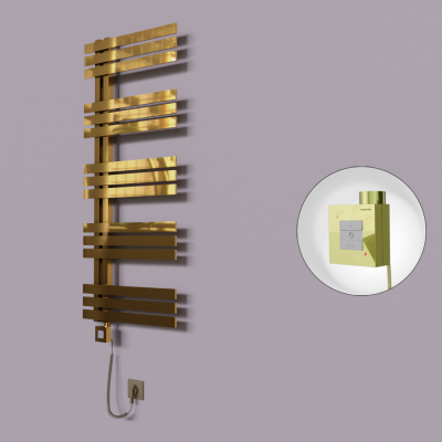 Radiva - Thames Dekoratif Elektrikli Havlupan 600x1200 Altın (KTX1 Termostat) 300W Spiral Kablolu (1)