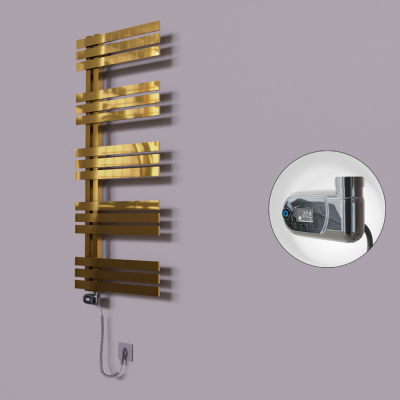 Radiva - Thames Dekoratif Elektrikli Havlupan 600x1200 Altın (Thesis Termostat) 300W