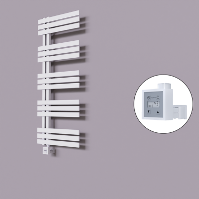 Radiva - Thames Dekoratif Elektrikli Havlupan 600x1200 Beyaz (KTX3 Termostat) 600W