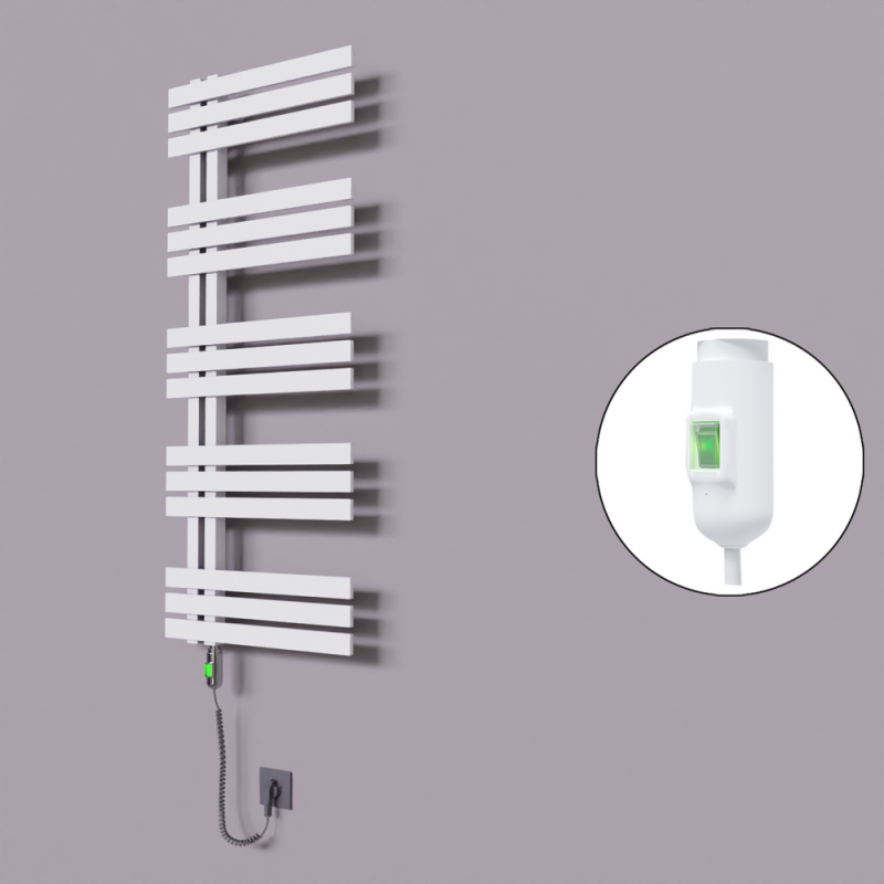 Thames Dekoratif Elektrikli Havlupan 600x1200 Beyaz (On/Off Düğmeli) 600W - 1THA06001200B1TE1060