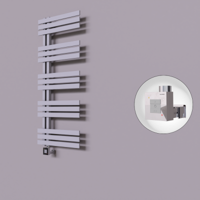 Radiva - Thames Dekoratif Elektrikli Havlupan 600x1200 Gri (KTX1 Termostat) 600W