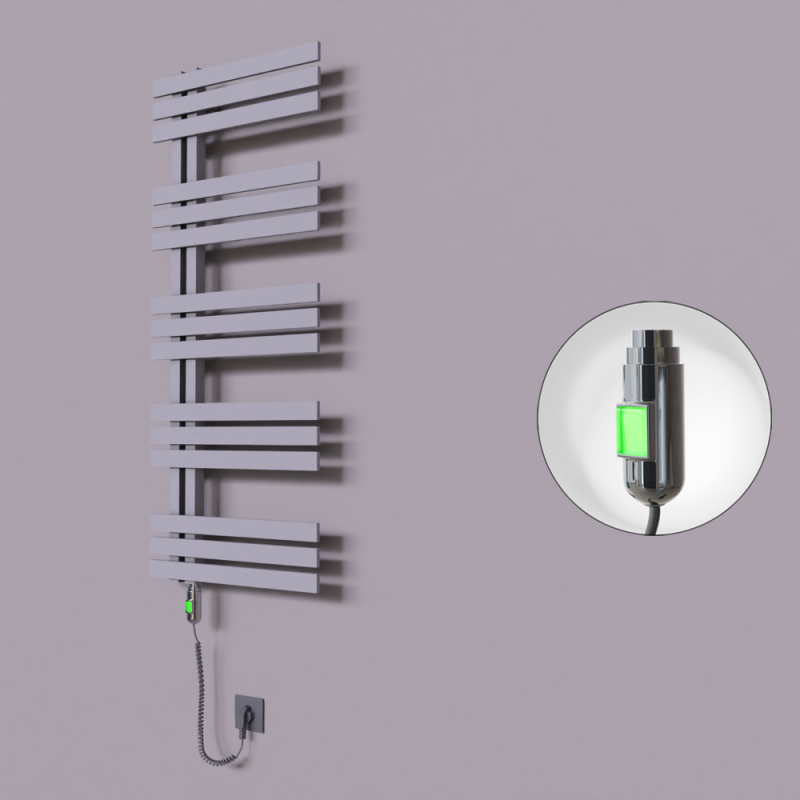 Thames Dekoratif Elektrikli Havlupan 600x1200 Gri (On/Off Düğmeli) 600W - 1THA06001200B4TE1060