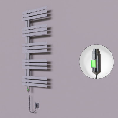 Radiva - Thames Dekoratif Elektrikli Havlupan 600x1200 Gri (On/Off Düğmeli) 600W