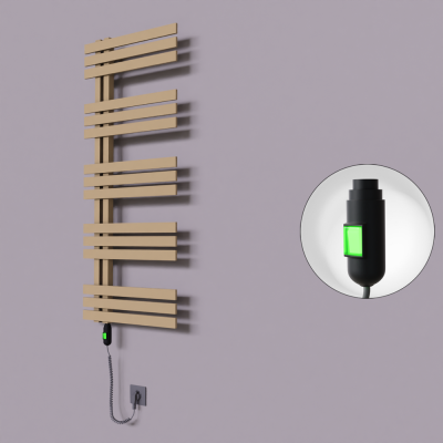 Radiva - Thames Dekoratif Elektrikli Havlupan 600x1200 Kapuçino (On/Off Düğmeli) 600W