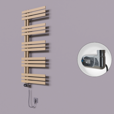 Radiva - Thames Dekoratif Elektrikli Havlupan 600x1200 Kapuçino (Thesis Termostat) 600W (1)