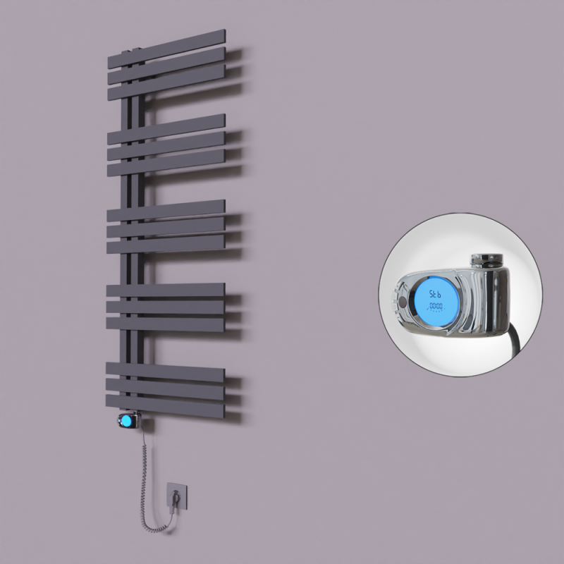 Thames Dekoratif Elektrikli Havlupan 600x1200 Koyu Antrasit (Musa Termostat) 600W - 1THA06001200B6TE3060