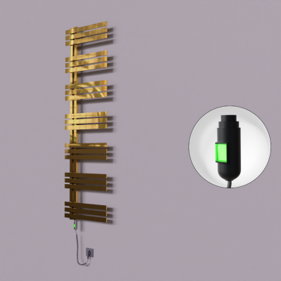 Radiva - Thames Dekoratif Elektrikli Havlupan 600x1800 Altın (On/Off Düğmeli) 600W