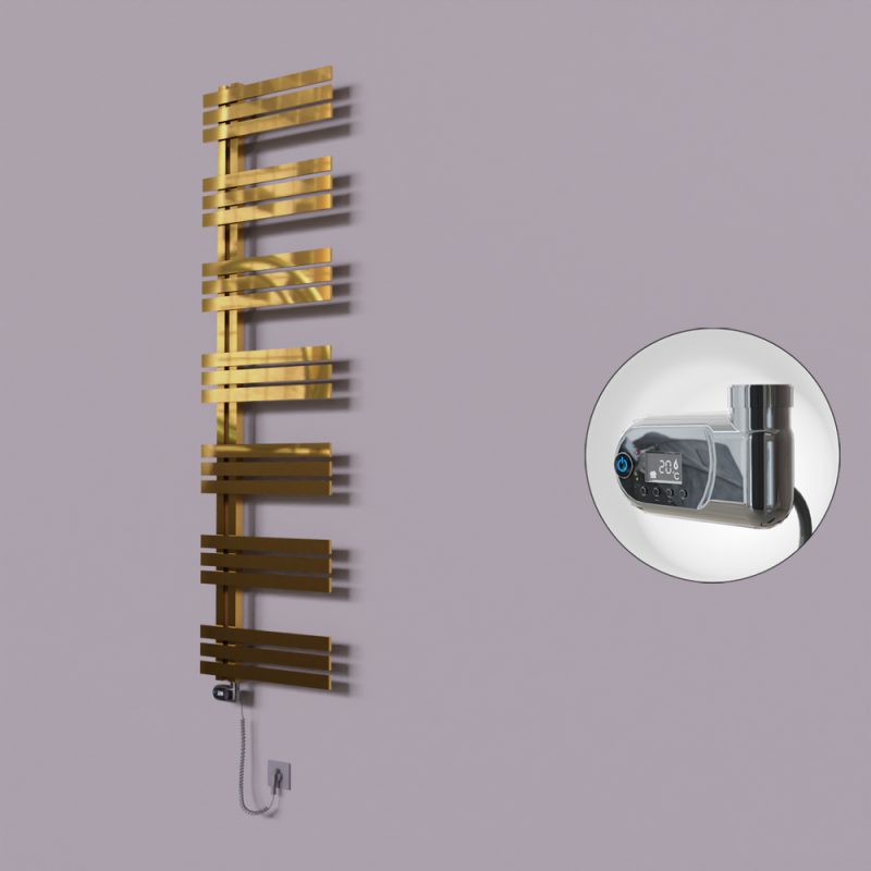 Thames Dekoratif Elektrikli Havlupan 600x1800 Altın (Thesis Termostat) 600W - 1THA06001800K2PE2060