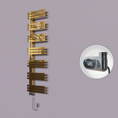 Radiva - Thames Dekoratif Elektrikli Havlupan 600x1800 Altın (Thesis Termostat) 600W