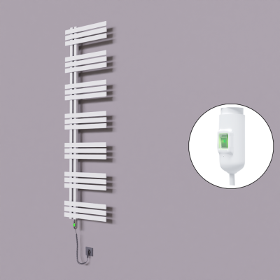 Radiva - Thames Dekoratif Elektrikli Havlupan 600x1800 Beyaz (On/Off Düğmeli) 900W (1)