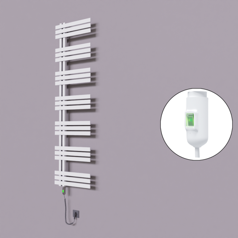 Thames Dekoratif Elektrikli Havlupan 600x1800 Beyaz (On/Off Düğmeli) 900W - 1THA06001800B1TE1090