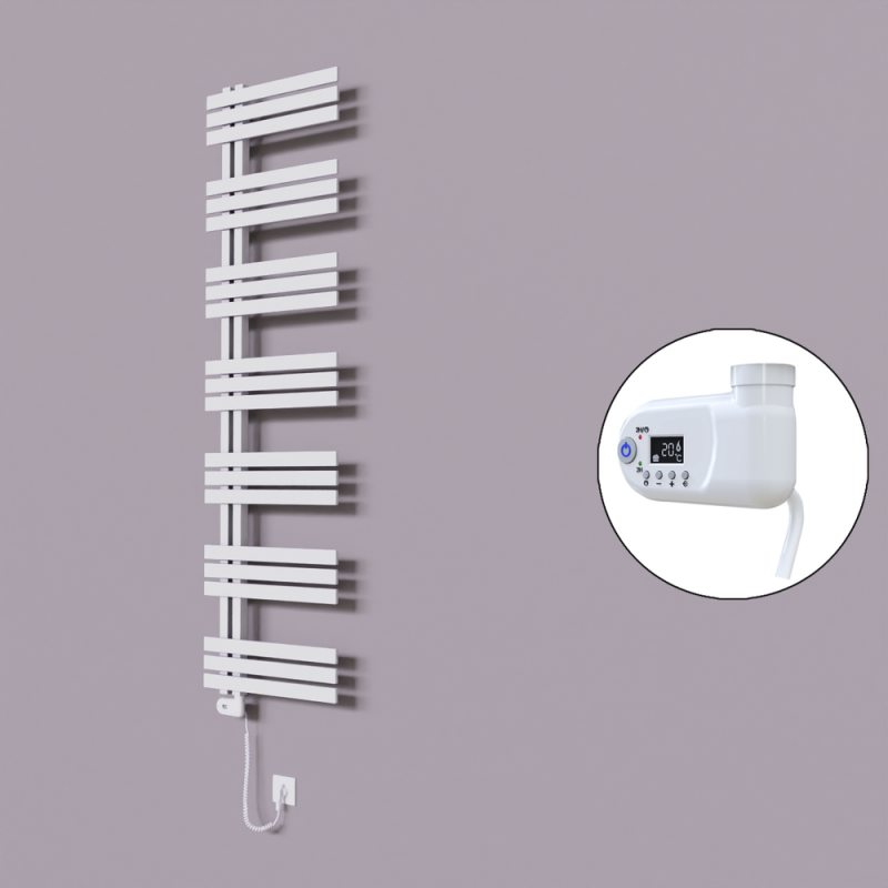Thames Dekoratif Elektrikli Havlupan 600x1800 Beyaz (Thesis Termostat) 900W - 1THA06001800B1TE2090