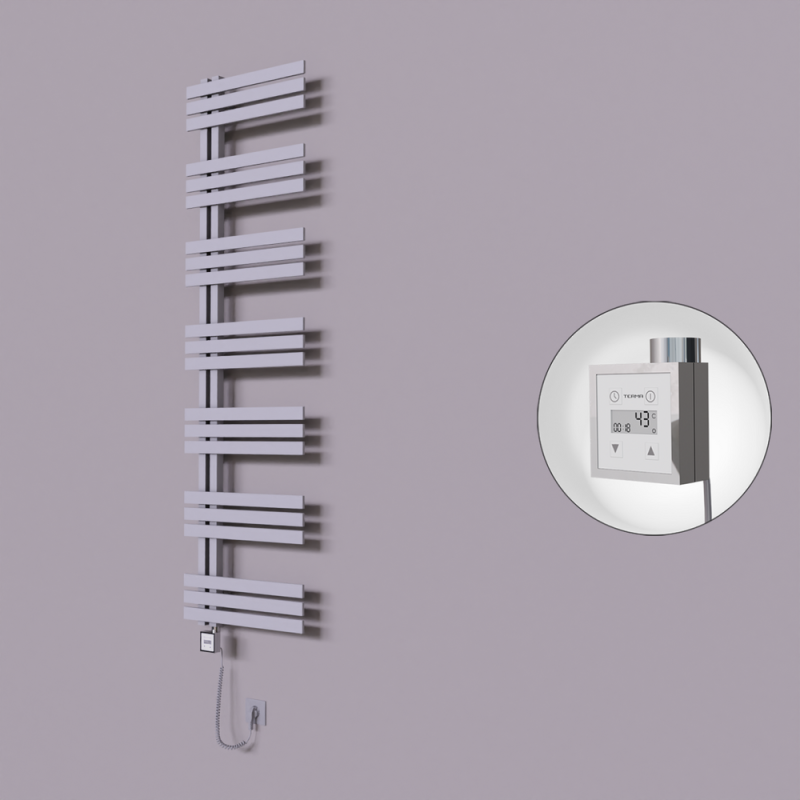 Thames Dekoratif Elektrikli Havlupan 600x1800 Gri (KTX3 Termostat) 1000W Spiral Kablolu - 1THA06001800B4TE7100-K