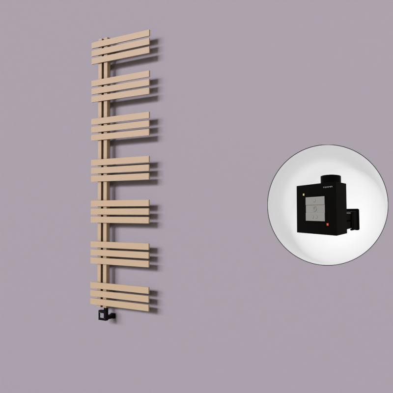 Thames Dekoratif Elektrikli Havlupan 600x1800 Kapuçino (KTX1 Termostat) 1000W - 1THA06001800BKTEB100