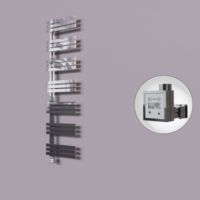 Radiva - Thames Dekoratif Elektrikli Havlupan 600x1800 Krom (KTX3 Termostat) 600W