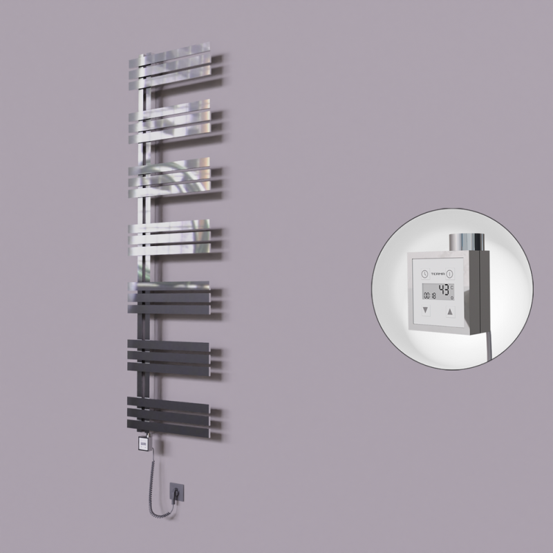 Thames Dekoratif Elektrikli Havlupan 600x1800 Krom (KTX3 Termostat) 600W Spiral Kablolu - 1THA06001800K1PE7060-K