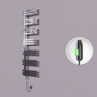 Radiva - Thames Dekoratif Elektrikli Havlupan 600x1800 Krom (On/Off Düğmeli) 600W