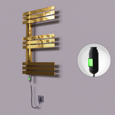 Radiva - Thames Dekoratif Elektrikli Havlupan 600x800 Altın (On/Off Düğmeli) 200W (1)