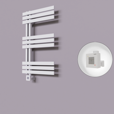 Radiva - Thames Dekoratif Elektrikli Havlupan 600x800 Beyaz (KTX1 Termostat) 300W (1)