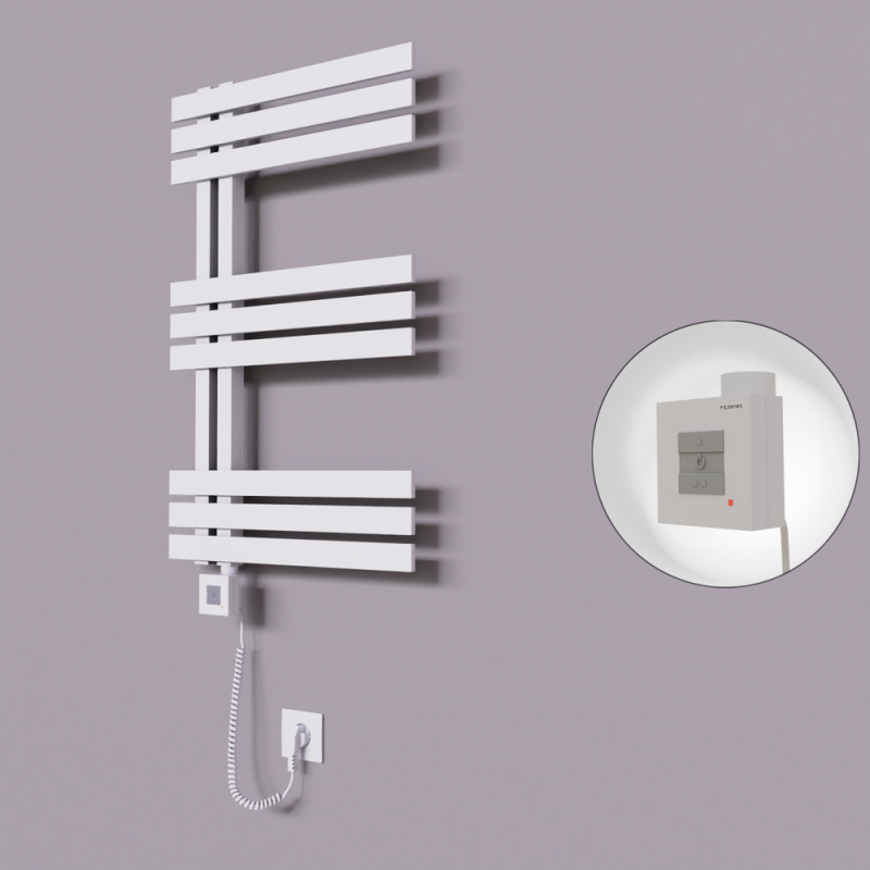 Thames Dekoratif Elektrikli Havlupan 600x800 Beyaz (KTX1 Termostat) 300W Spiral Kablolu - 1THA06000800B1TEB030-K