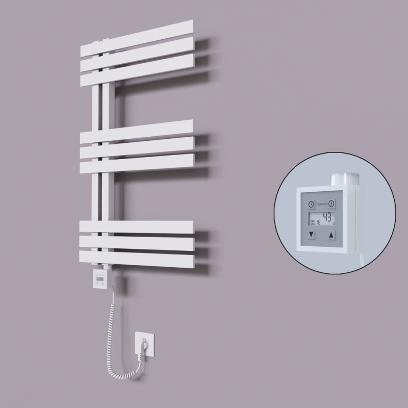 Thames Dekoratif Elektrikli Havlupan 600x800 Beyaz (KTX3 Termostat) 300W Spiral Kablolu - 1THA06000800B1TE7030-K