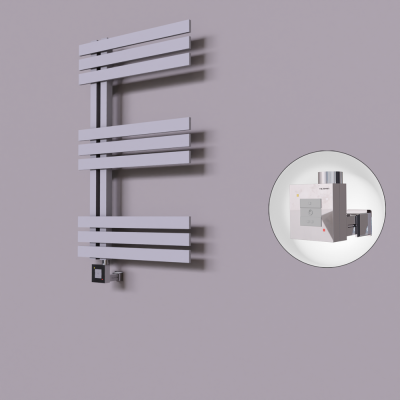 Radiva - Thames Dekoratif Elektrikli Havlupan 600x800 Gri (KTX1 Termostat) 300W (1)
