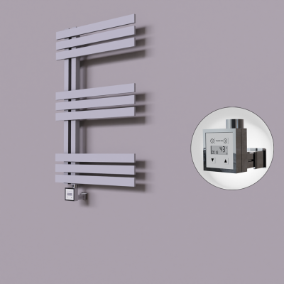 Radiva - Thames Dekoratif Elektrikli Havlupan 600x800 Gri (KTX3 Termostat) 300W