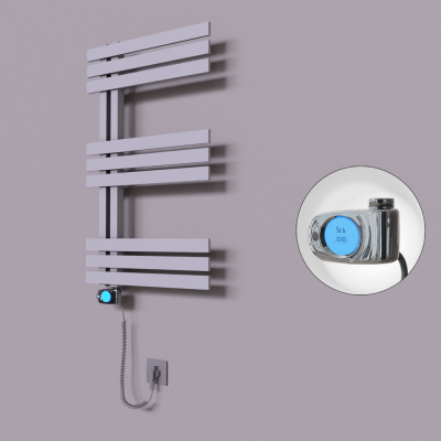 Radiva - Thames Dekoratif Elektrikli Havlupan 600x800 Gri (Musa Termostat) 300W (1)