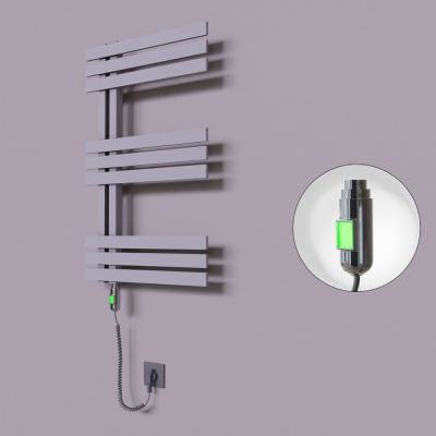 Radiva - Thames Dekoratif Elektrikli Havlupan 600x800 Gri (On/Off Düğmeli) 300W