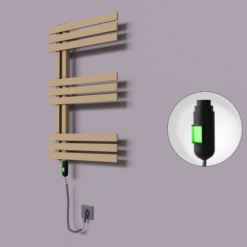 Thames Dekoratif Elektrikli Havlupan 600x800 Kapuçino (On/Off Düğmeli) 300W - 1THA06000800BKTE1030